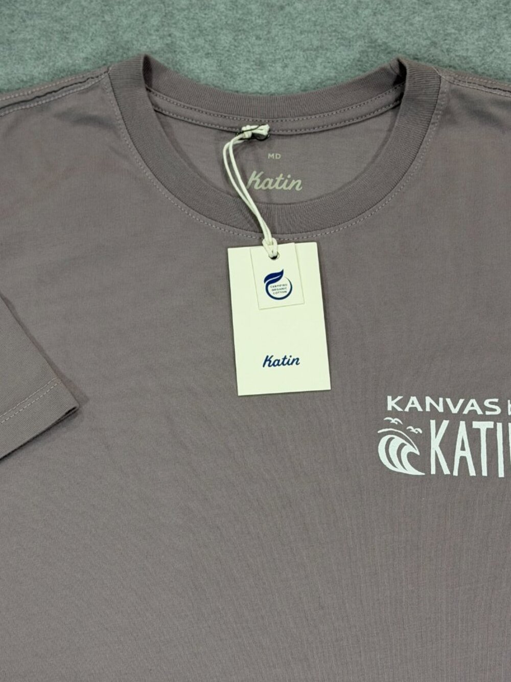 Kanvas by Katin Men's Graphic T-Shirt Mauve Purple Cotton Medium M Two Sided NWT
